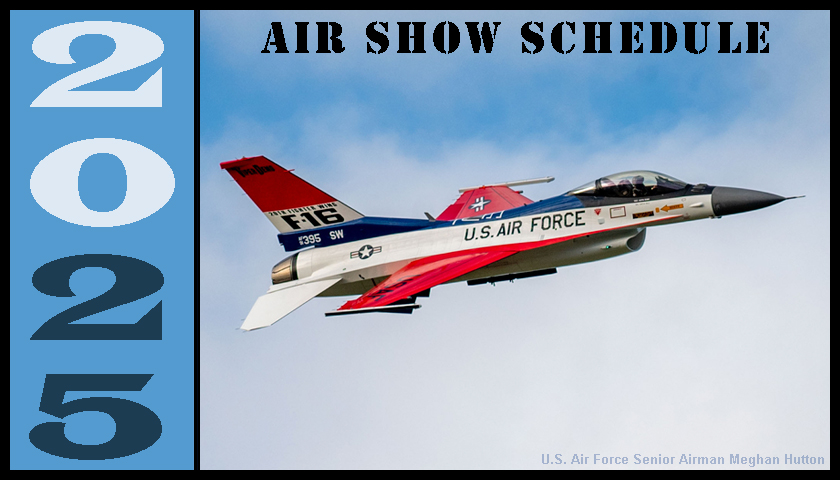 USAF F-16 Viper Demonstration Team schedule graphic