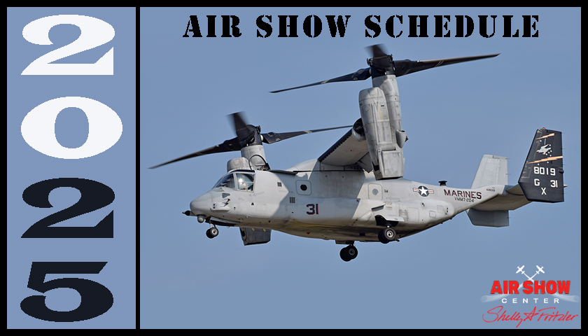 USMC MV-22 Osprey Demonstration  schedule graphic